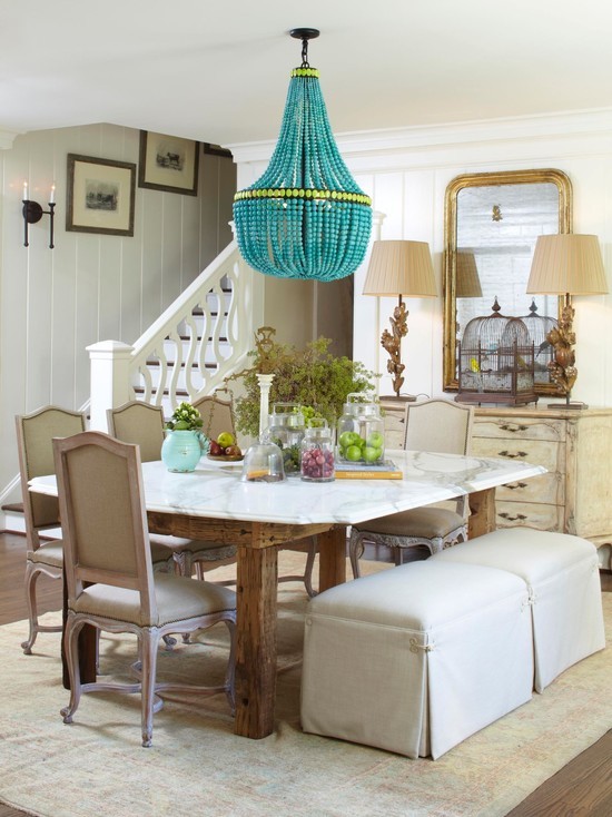 Голубой в интерьере