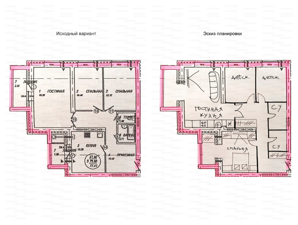 Идеи перепланировки для многокомнатных квартир