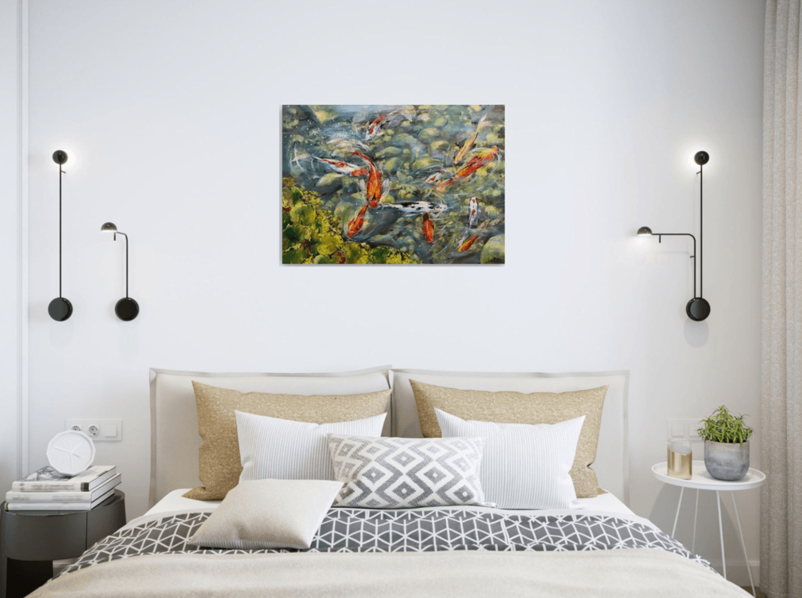 Спальня - Дизайн интерьера - Картины художницы Дианы Маливани (1)