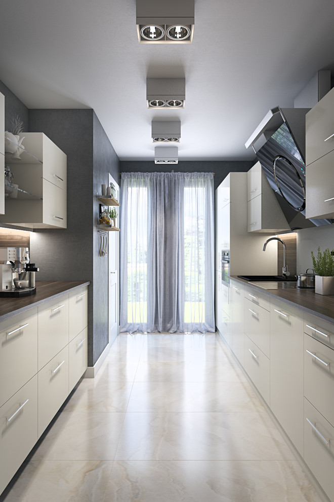 Интерьер загородного дома в серебристых тонах