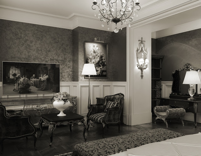 Interior design of Lux apartments of the Bariatinsky Palace