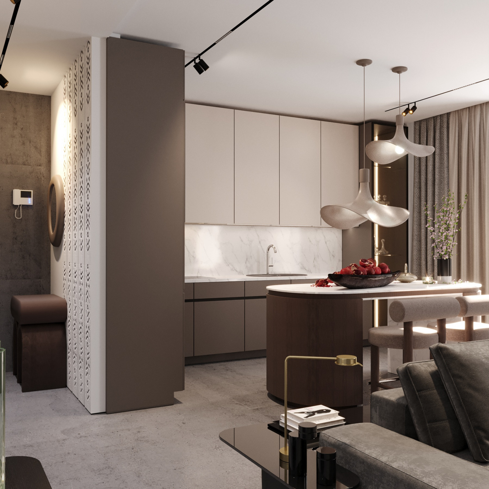 Квартира с этническим декором, 100 м2