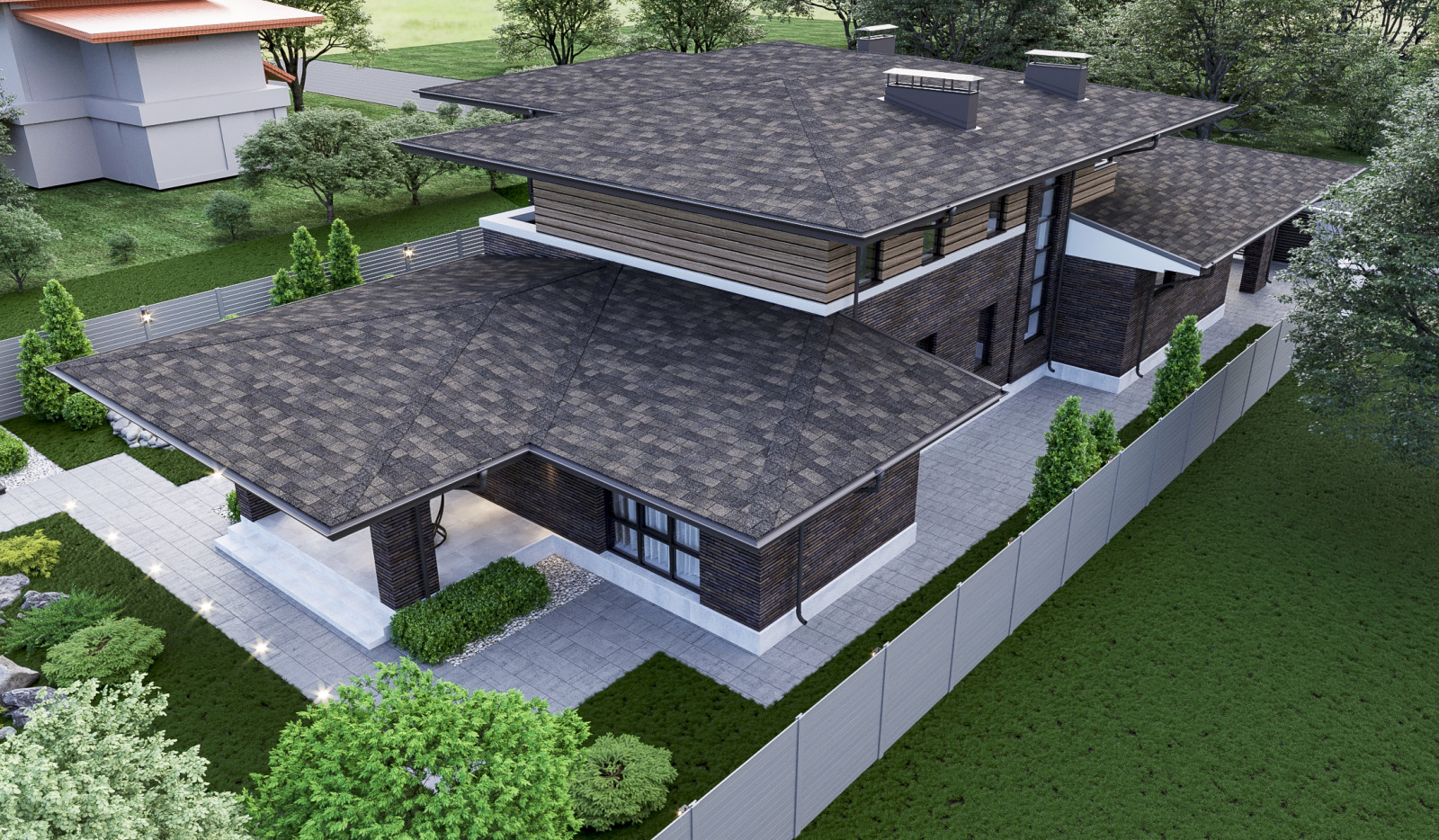 Проект дома в стиле прерий (Райта)