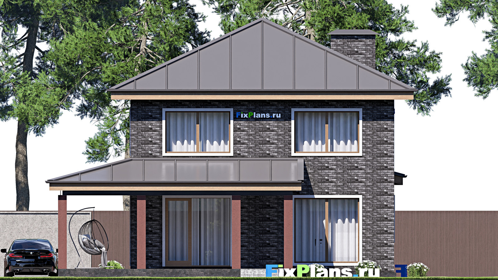 Проект двухэтажного дома 13х12 м S154м2 F-17414