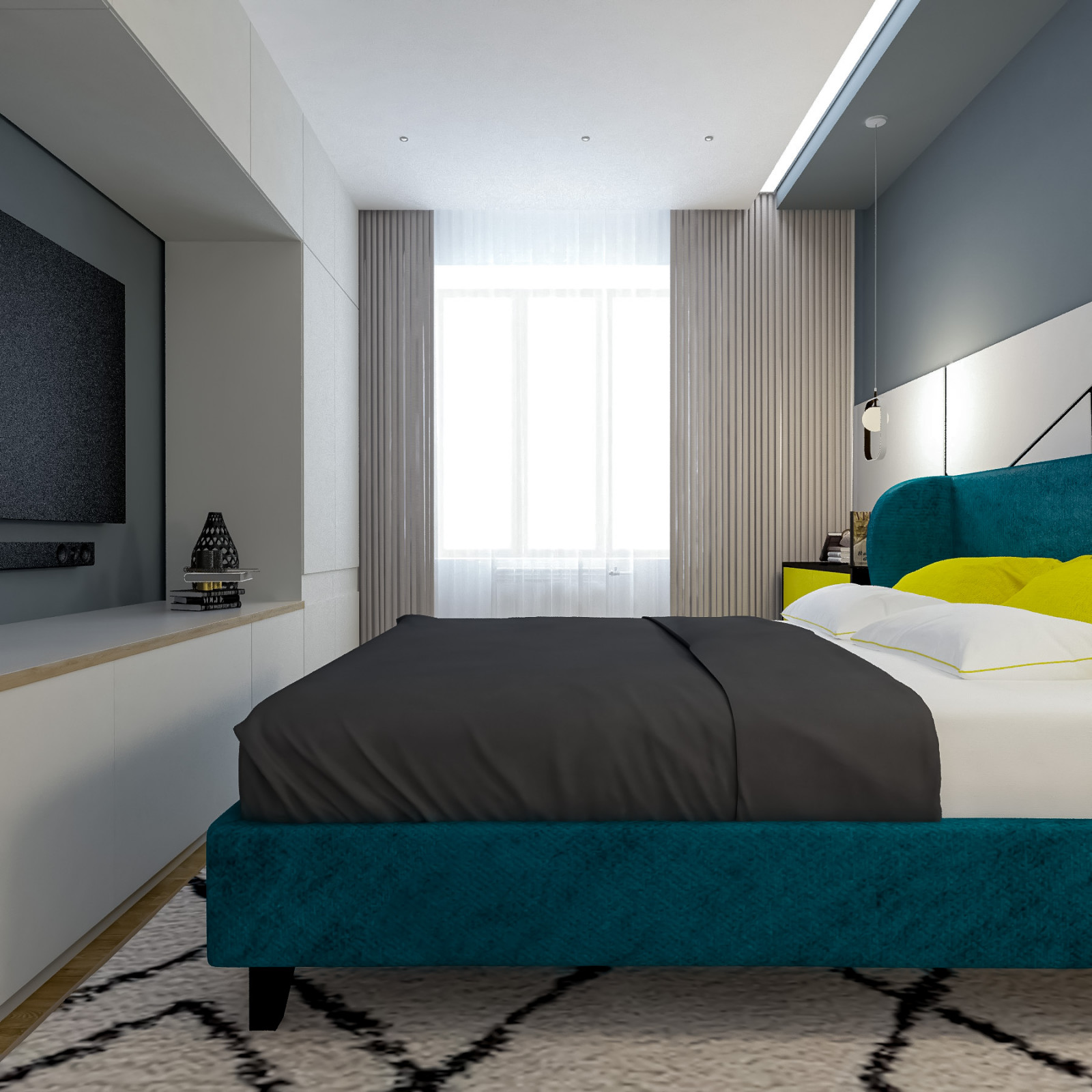 2020. 05. 02. Проект дизайна интерьера квартиры (спальня  2)