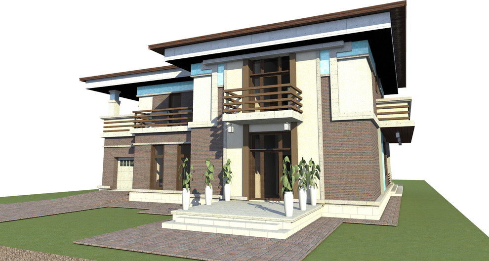 Коттедж в духе Райта