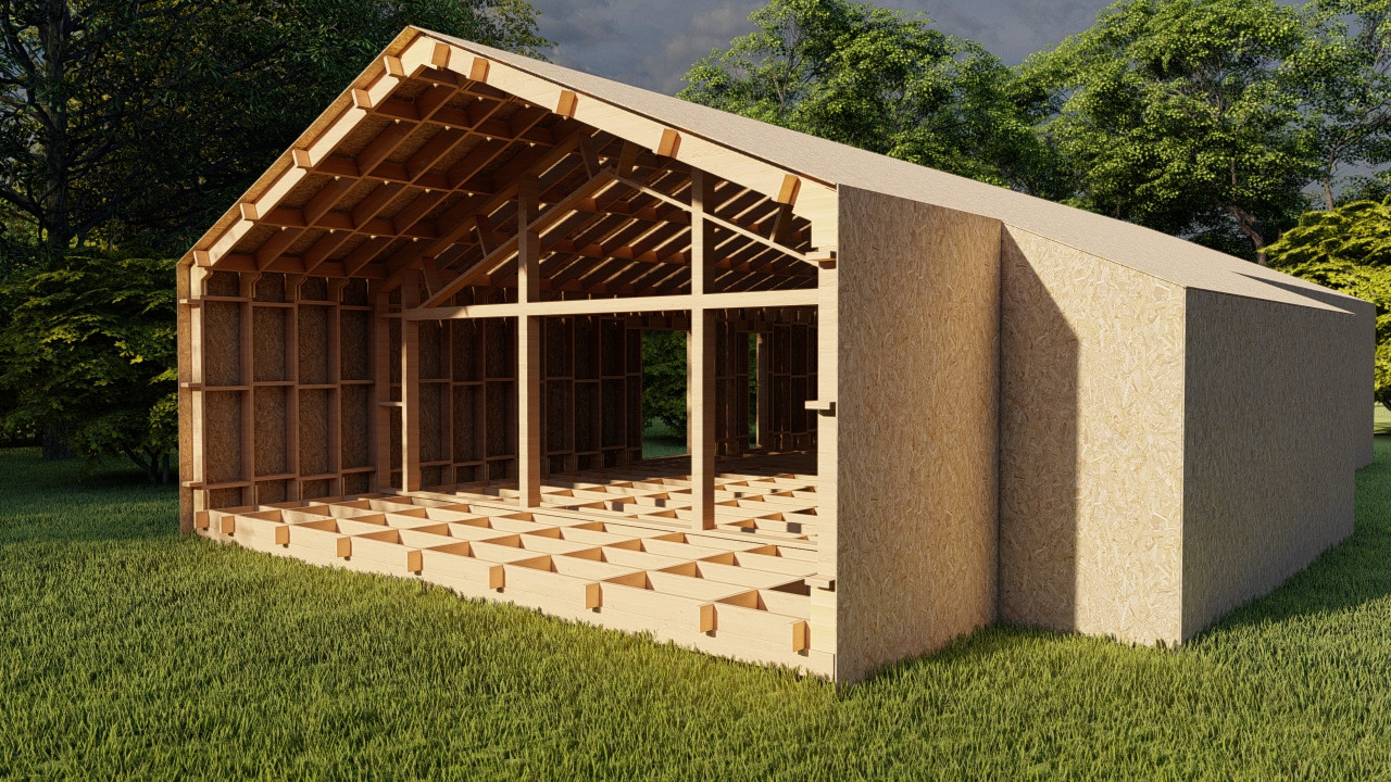 Дом у березы