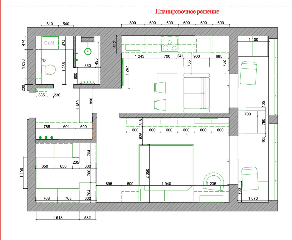 Обложка проекта: Квартира в ЖК Академический