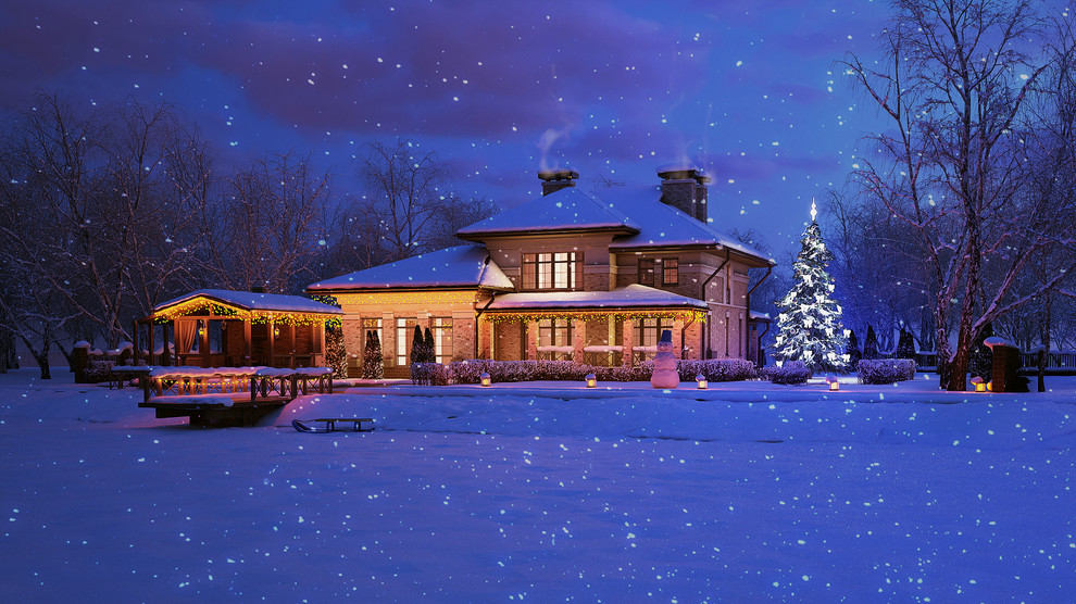 визуализация дома для коттеджного поселка "Березка"