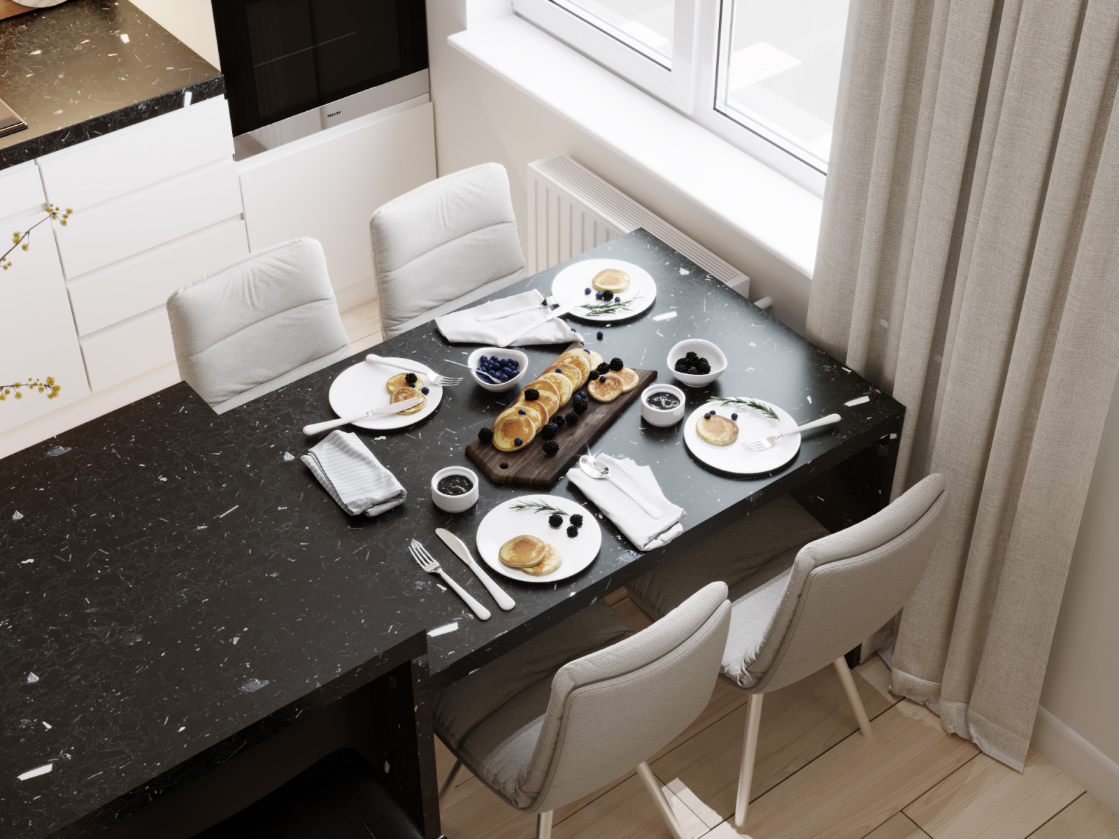 ДИЗАЙН-ПРОЕКТ ИНТЕРЬЕРА КВАРТИРЫ, ЖК ТУШИНО, МОСКВА, 76 М²