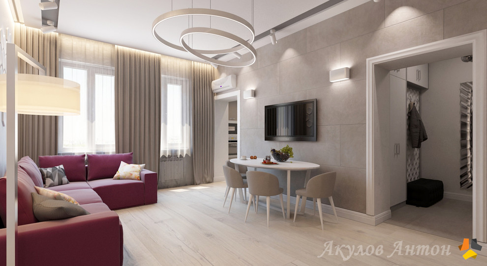 Дизайн-проект интерьера нескольких комнат по ул.Богданова. 40 кв.м.