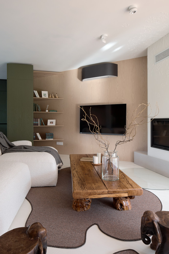 Кухня-гостиная. Разворот на 45 градусов