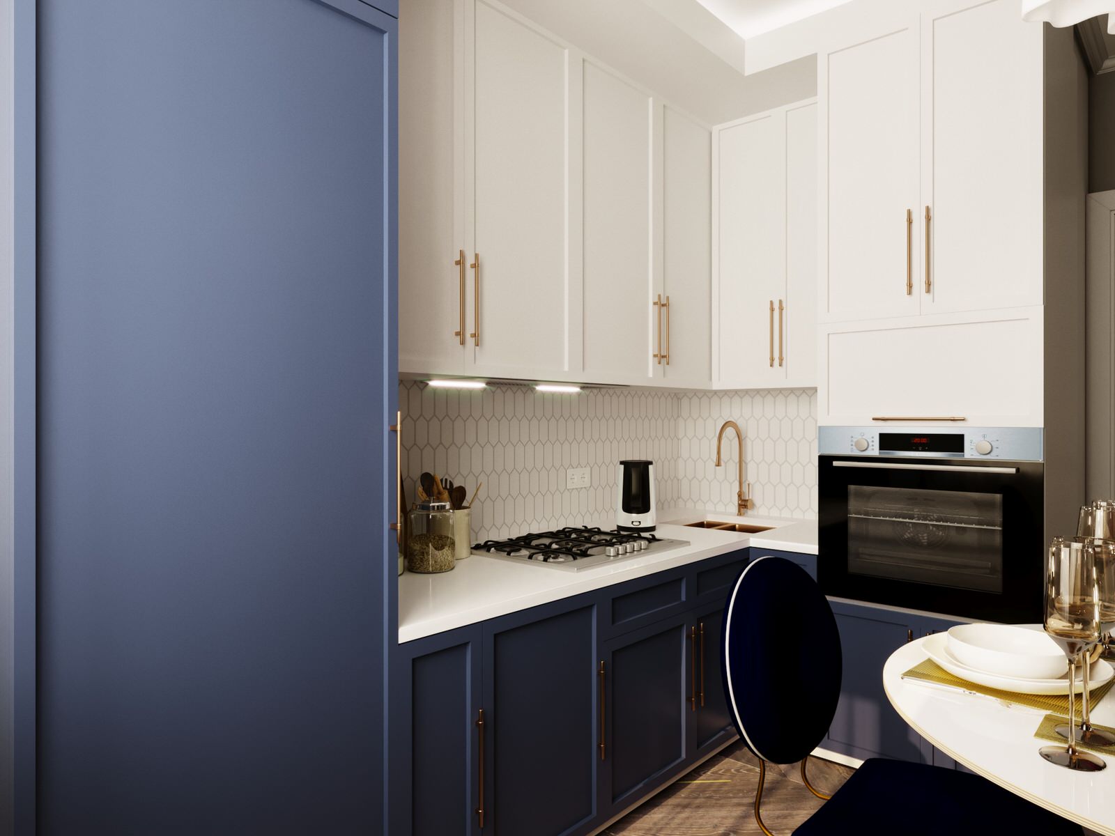 Дизайн кухни в ЖК "Вертикаль", г. Тула