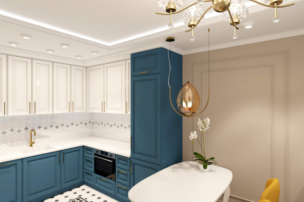 Однокомнатная квартира-студия 38м2 в неоклассике