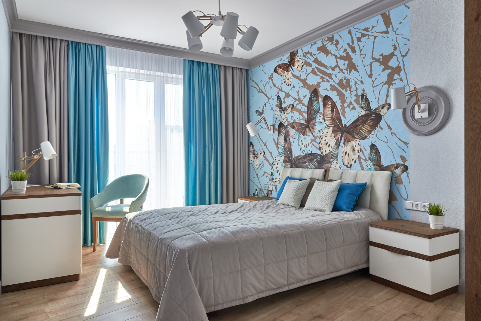 Интерьер квартиры для семьи с двумя детьми.