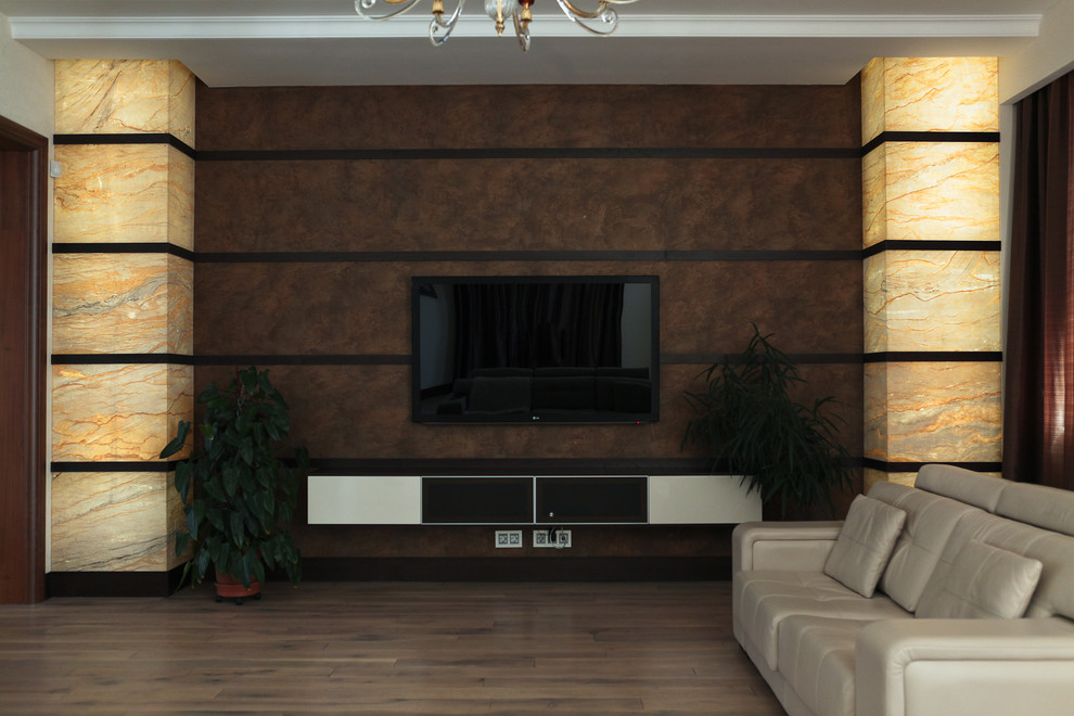 Коттедж: классический интерьер в бежевых оттенках