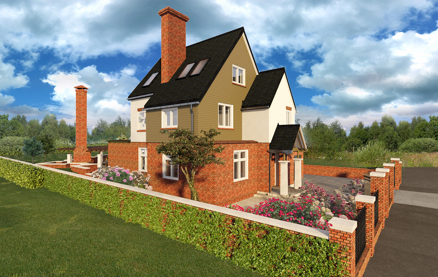 Concepturаl visual renders of private house / Nottinghamshire / England / the UK