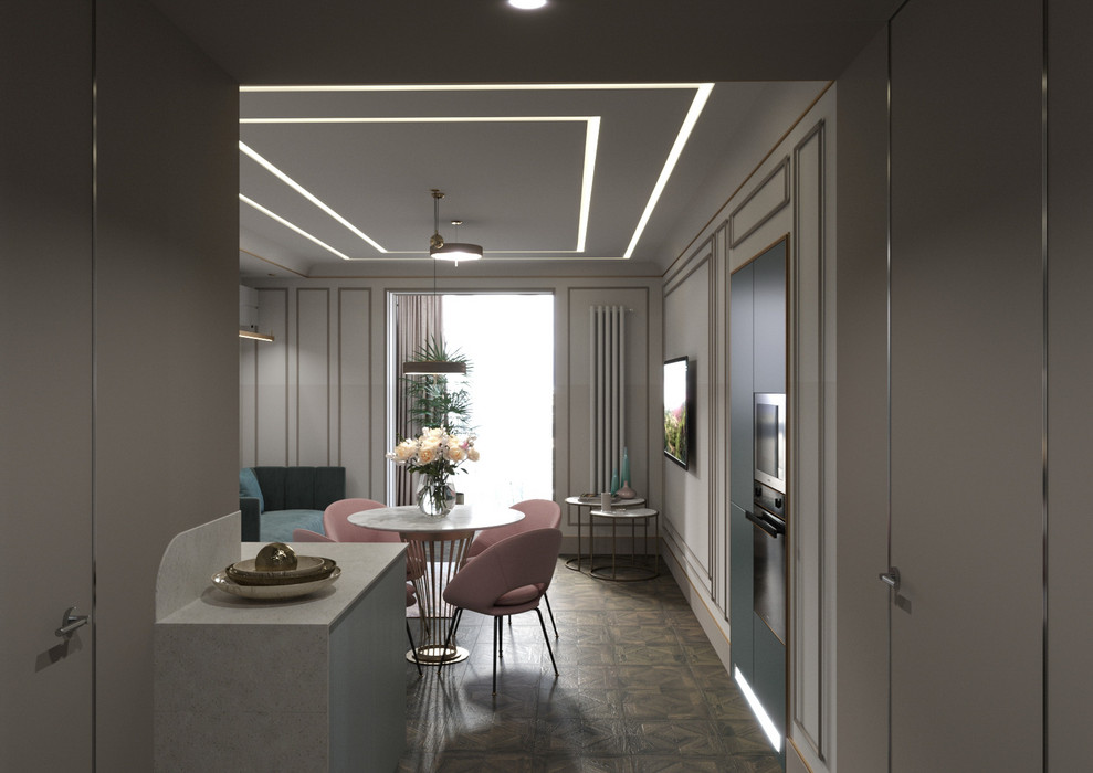 Волжский квартал (Кухня гостиная)