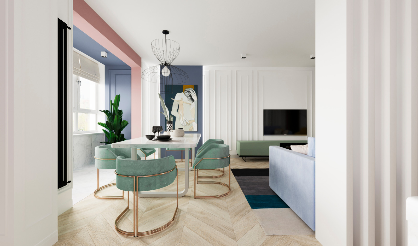 Квартира с яркими акцентами