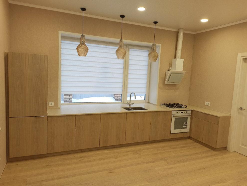 Обложка проекта: Кухня Шпон дуба