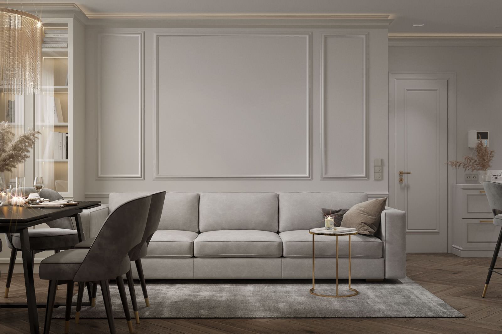 Кухня-гостиная в ЖК Лучи