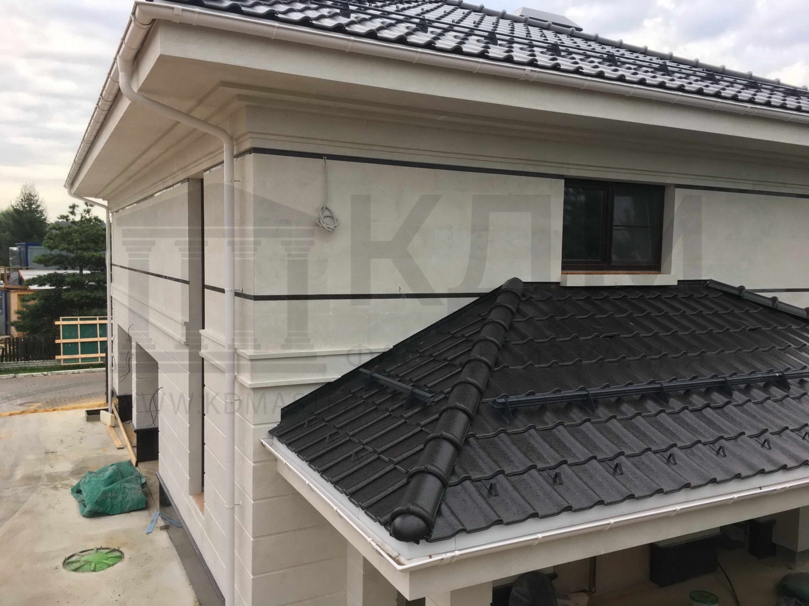 Обложка проекта: Коттедж и гараж в КП "Белый Берег"