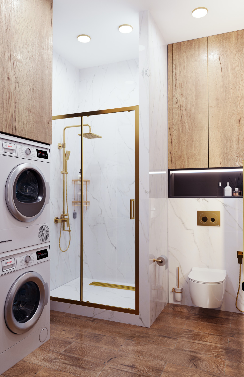 Сан узел с люстрой