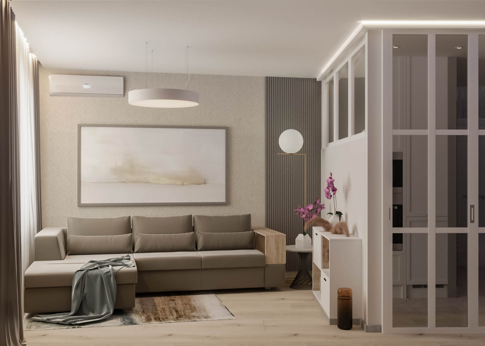 Квартира в современном стиле с теплыми тонами и уютной атмосферой