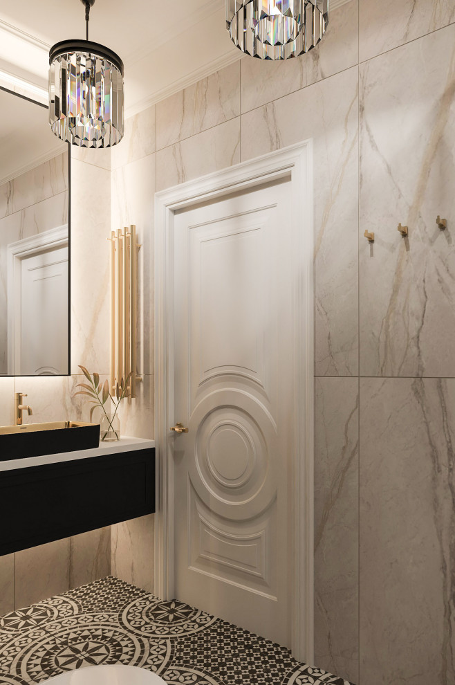 Интерьер мужского санузла . Таунхаус в КП "Образцово"