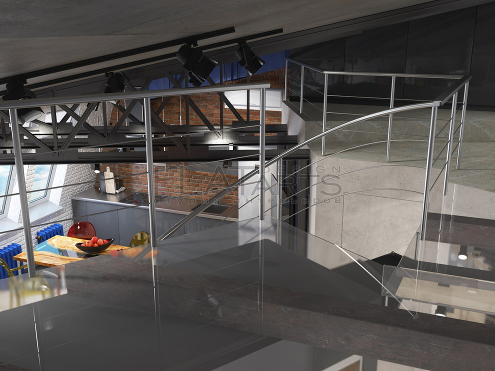 Дизайн двухуровневой квартиры 134 кв.м. в стиле лофт