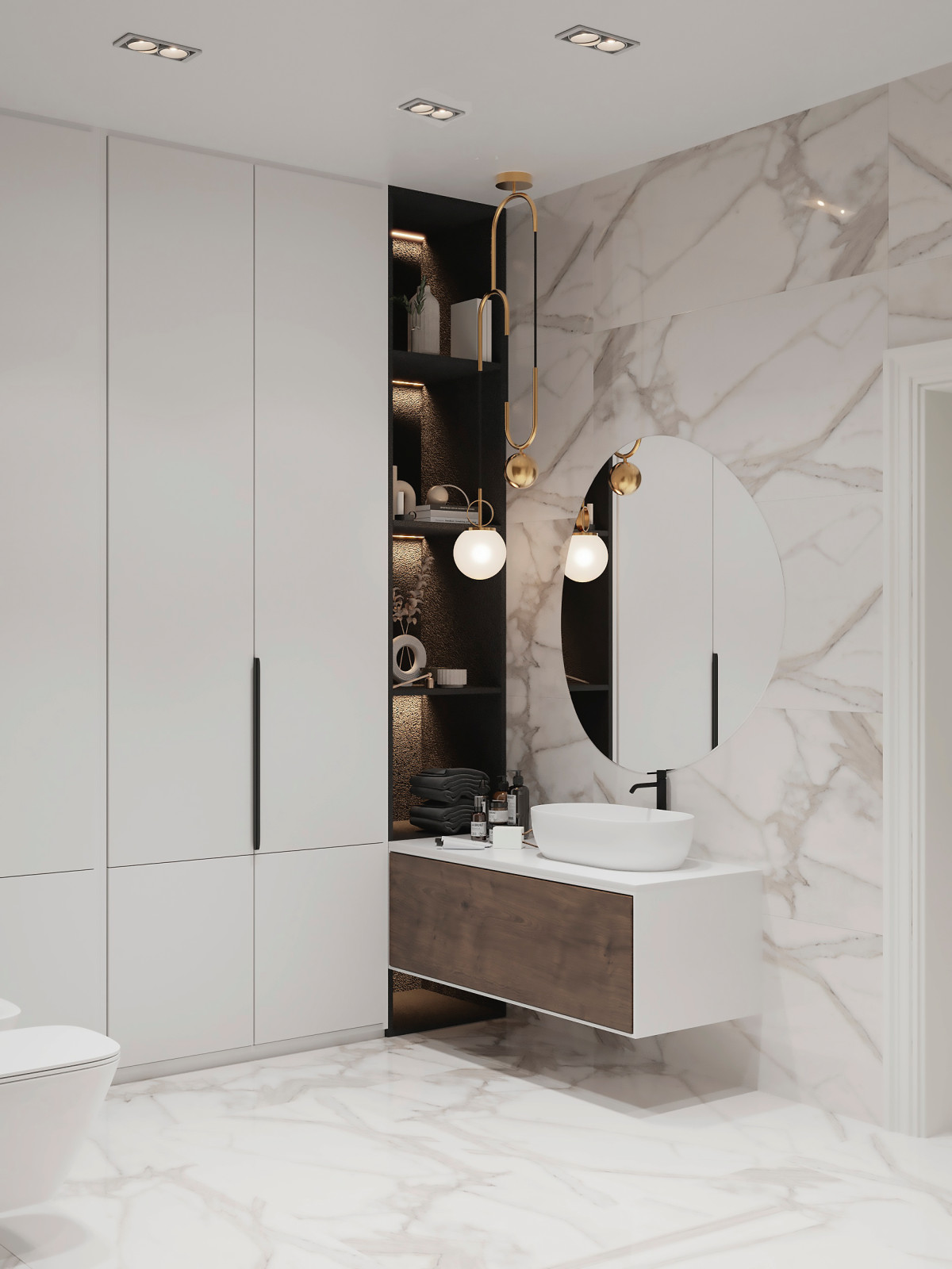 Санузел с зоной хранения