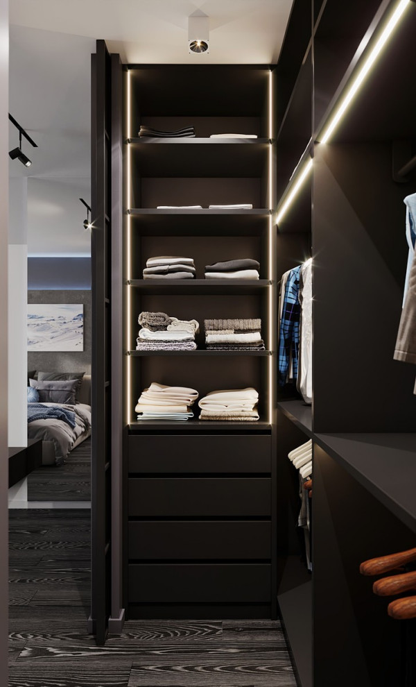 Интерьер квартиры в современном стиле, ЖК «Остров», 90 кв.м.