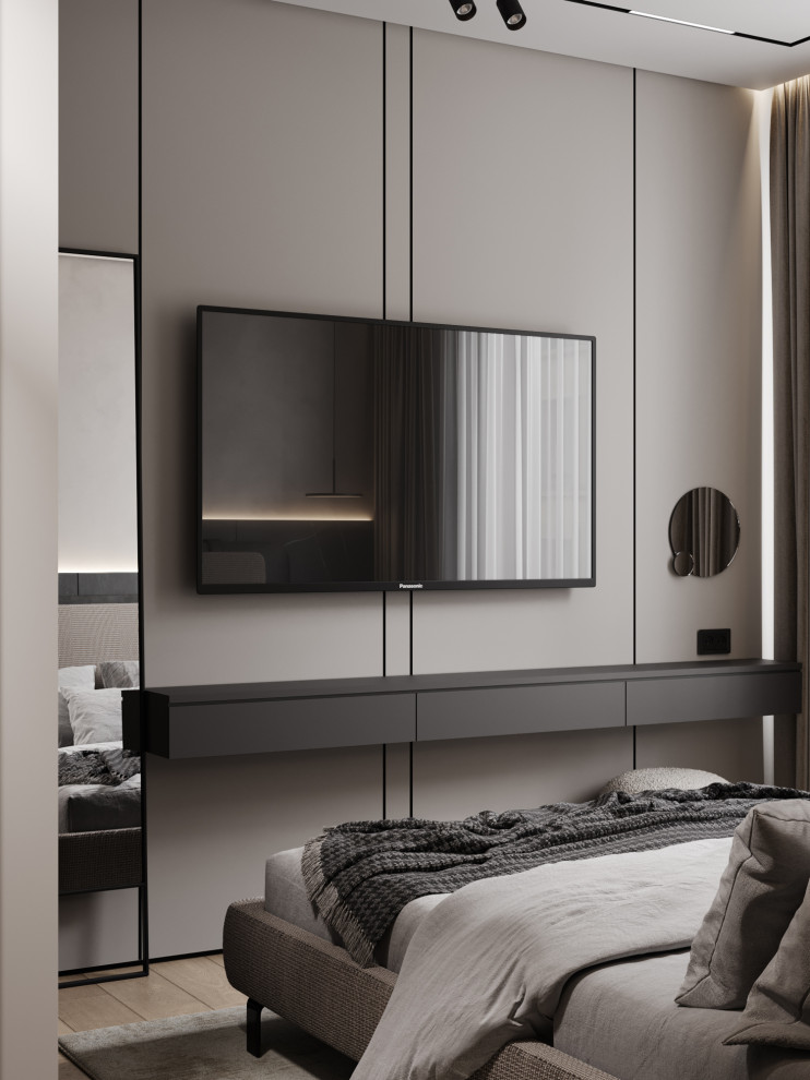 Брутальный современный интерьер, ЖК Румянцево Парк