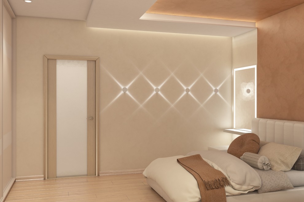 Обложка проекта: Спальня в теплых тонах