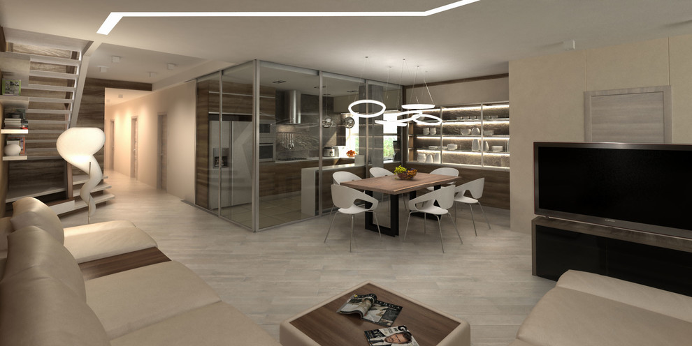 Проект многоуровневой квартиры для молодой семьи общей площадью 220м2