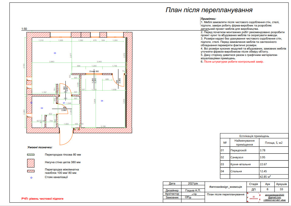 Wohnung mit Gas 43 m2 (Apartmens with gas 43 sq m)