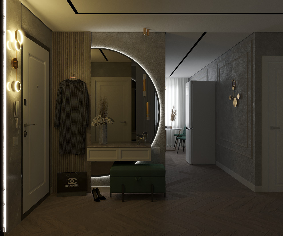 Серый-зеленый оазис: гармония контрастов