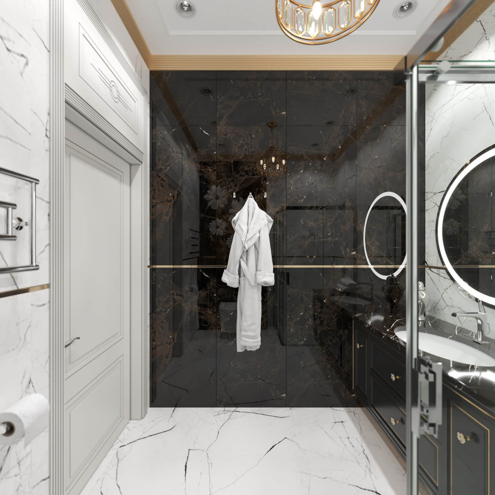 Дизайн интерьера одноэтажного жилого дома в стиле арт-деко