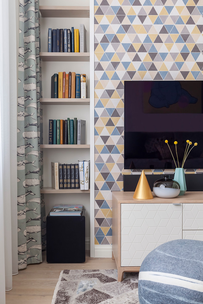 Бело-голубая квартира для юной заказчицы