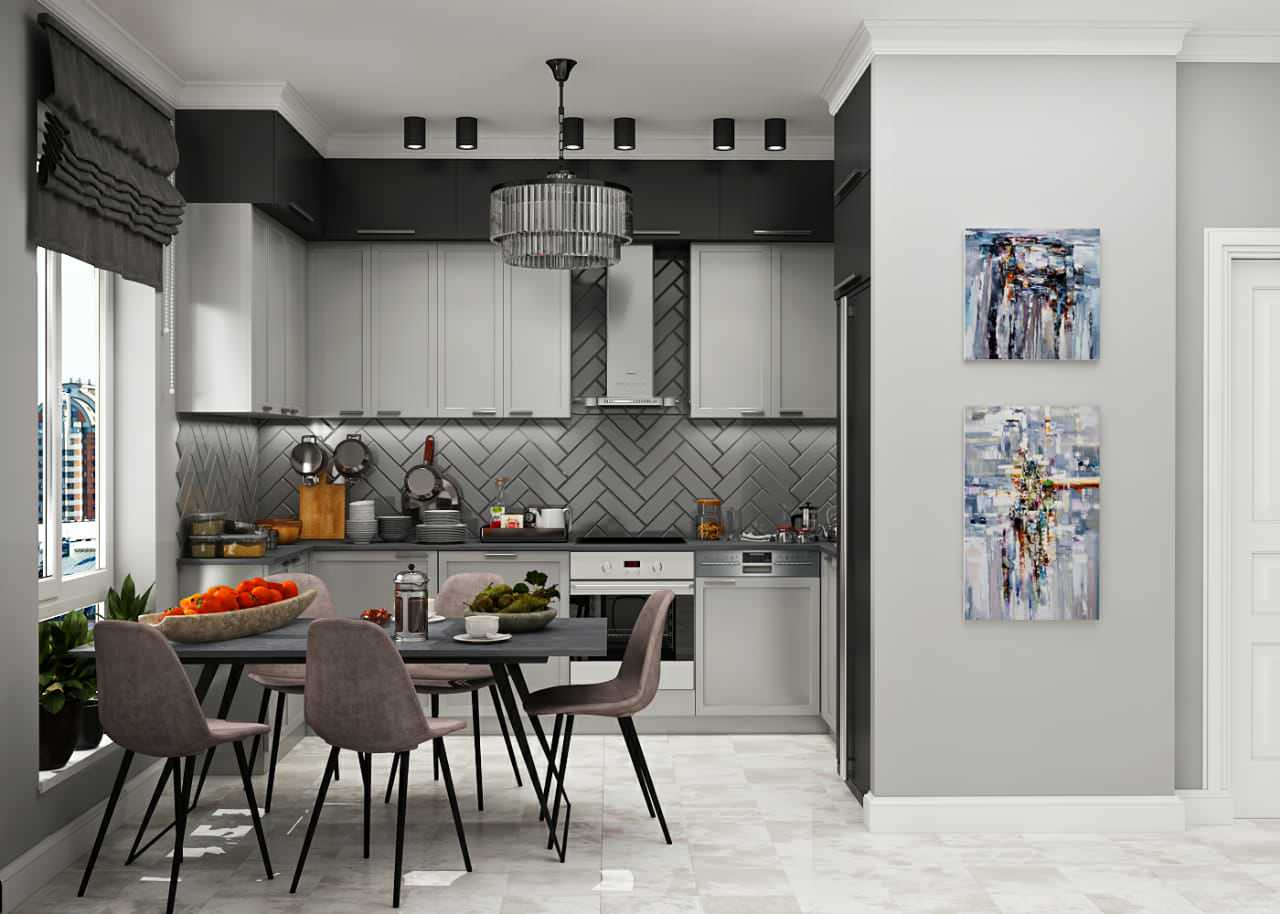 Квартира в серых тонах