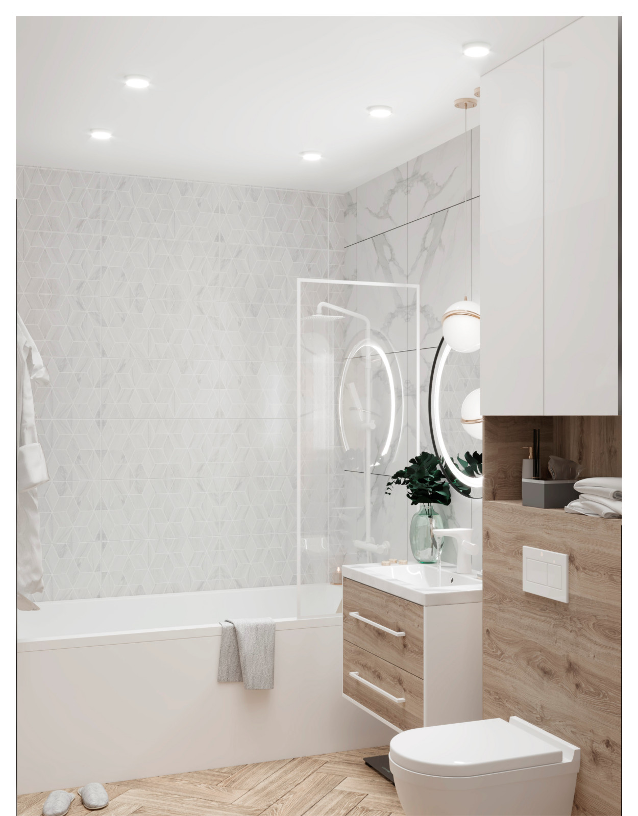 Двухкомнатная квартира в нейтральных тонах