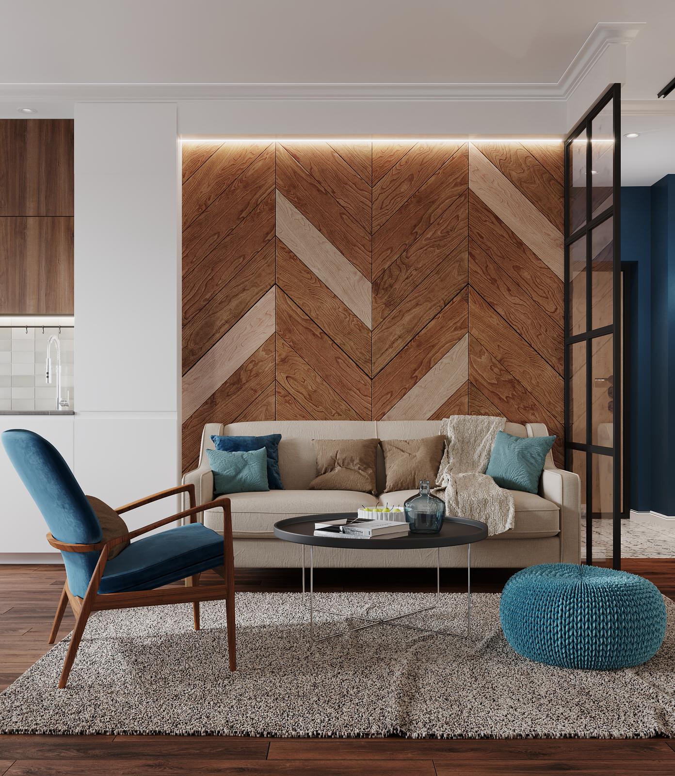 Обложка проекта: Интерьер в природной гамме для семьи с двумя детьми