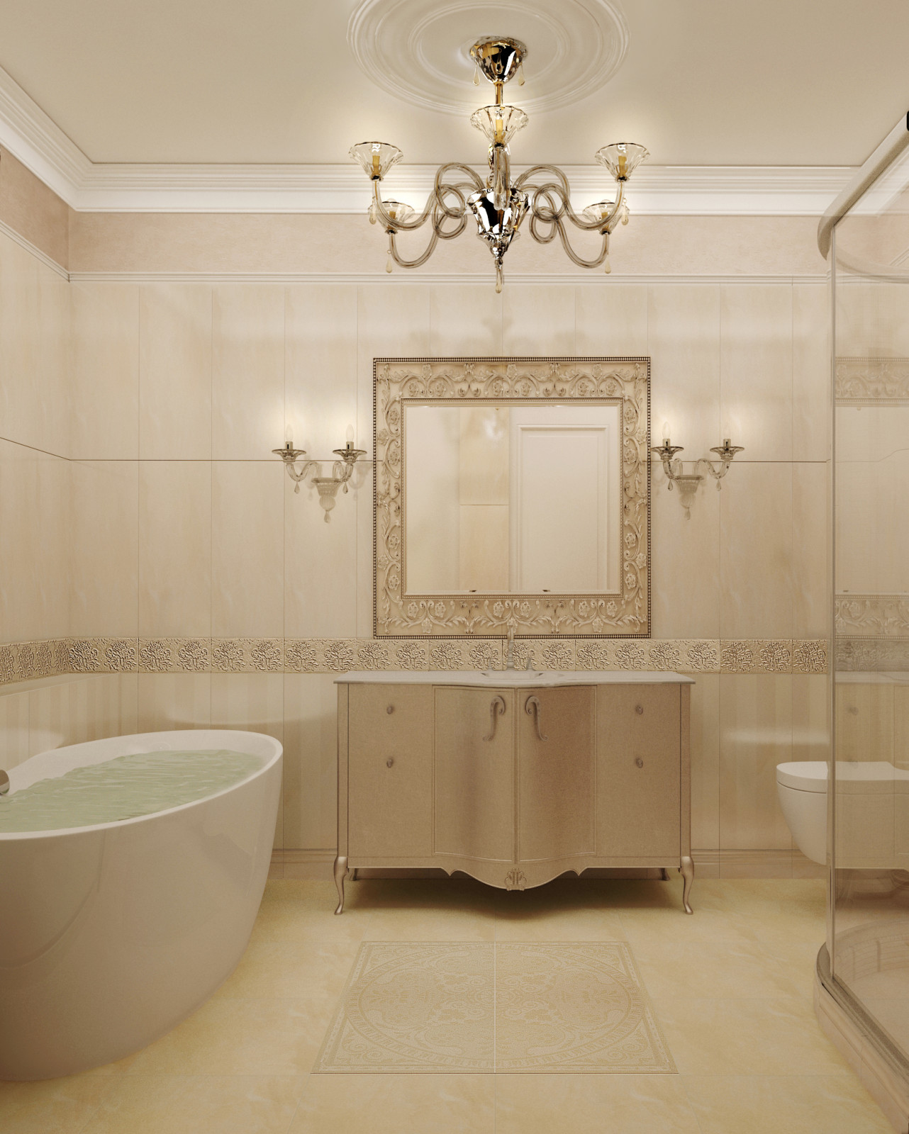 Светлая квартира для девушки. 60м2