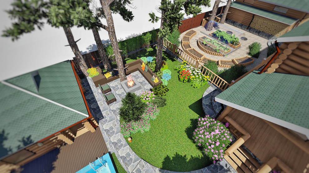 Ландшафтный дизайн участка в СНТ Хрустальный