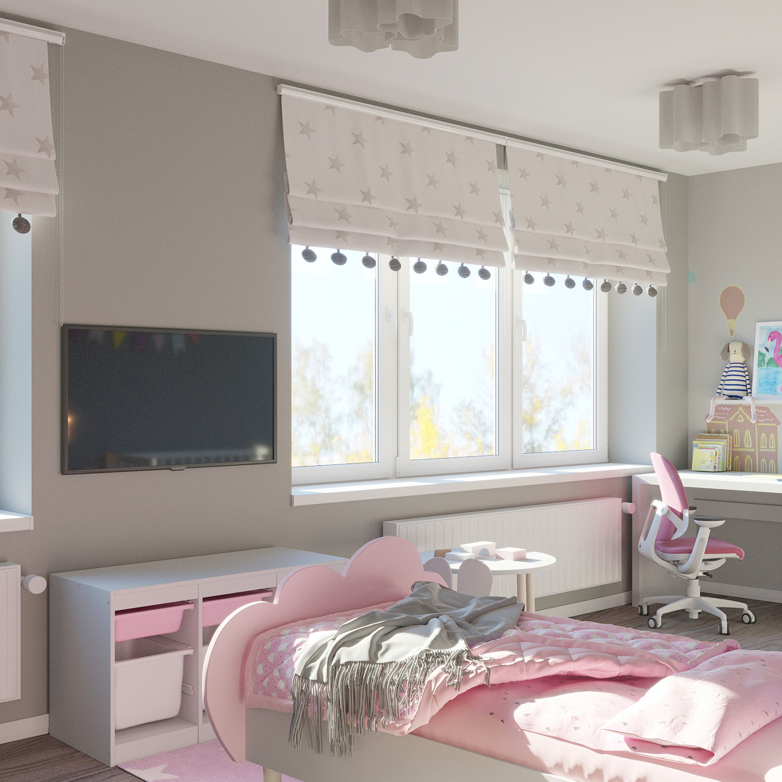 Обложка проекта: Детская для двух девочек