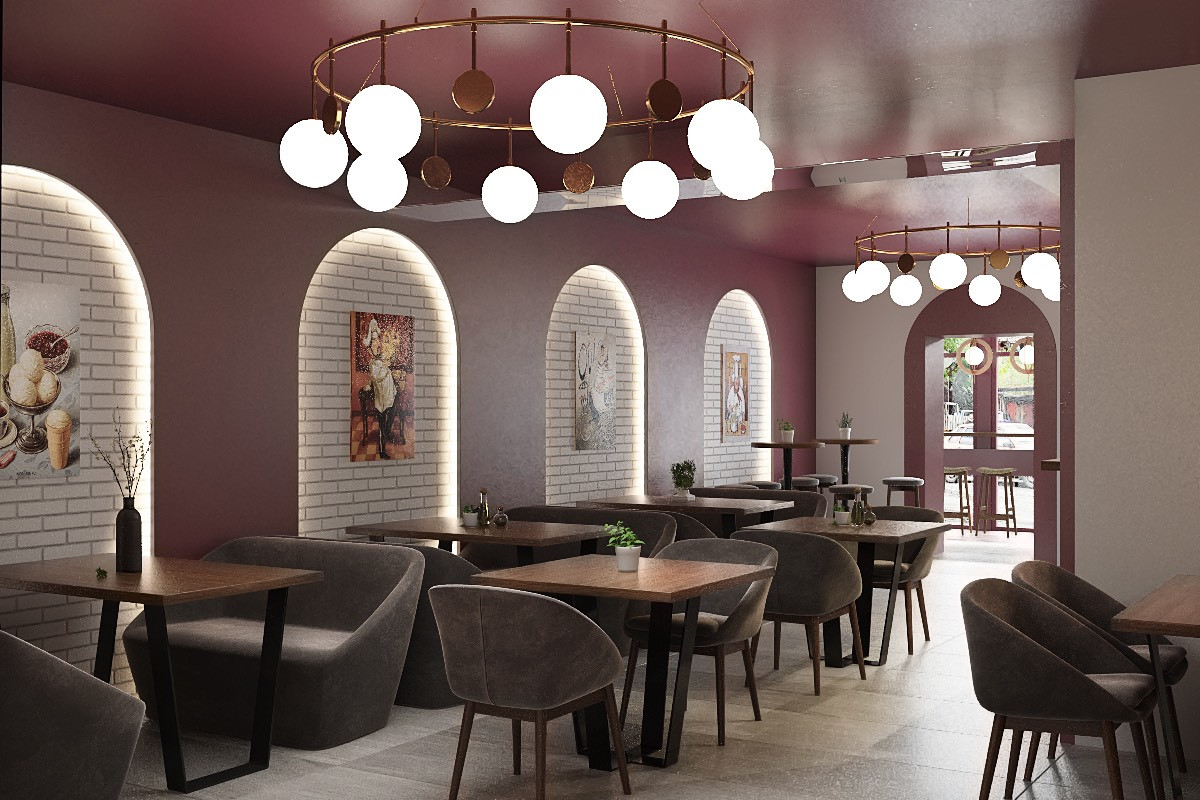 Дизайн-проект интерьера кафе-пекарни