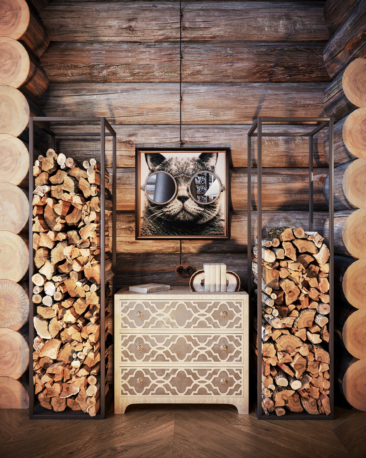 Дом из кело. Кухня и гостиная, второй свет