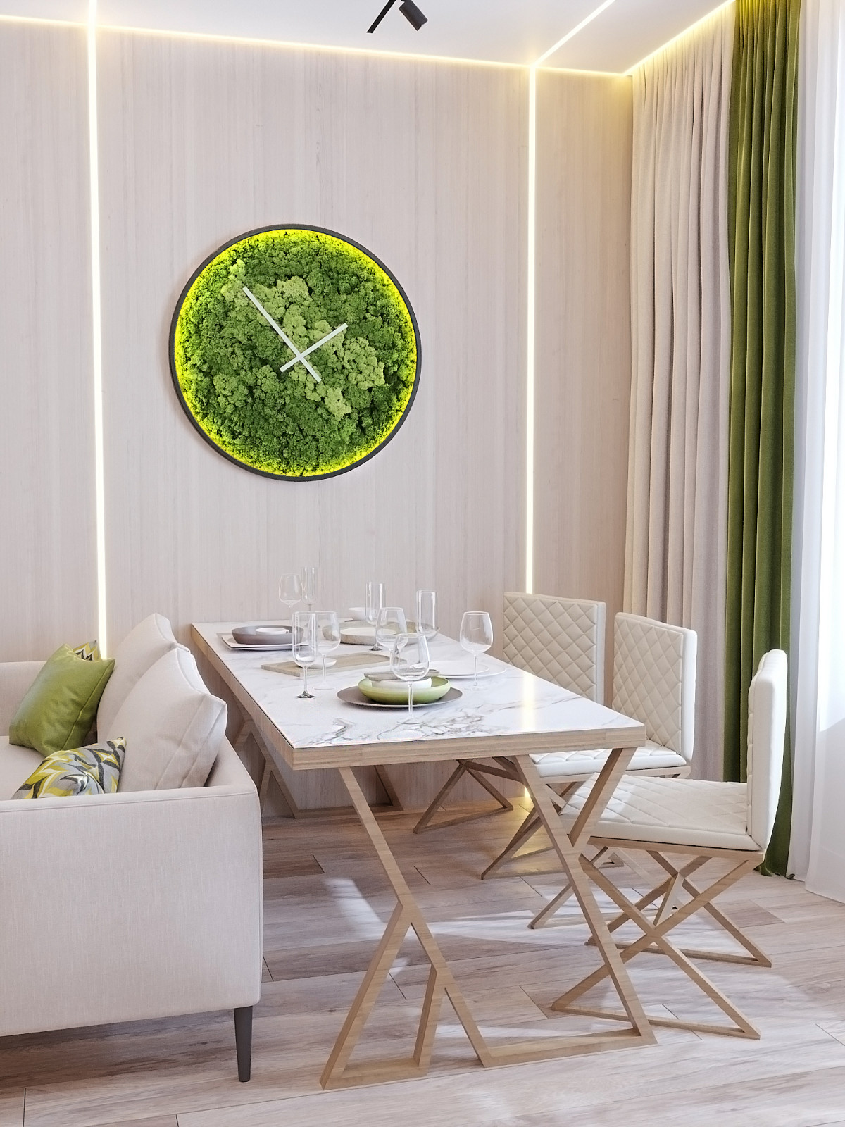 Квартира 90 м.кв. Фьюжн скандинавского и эко стилей