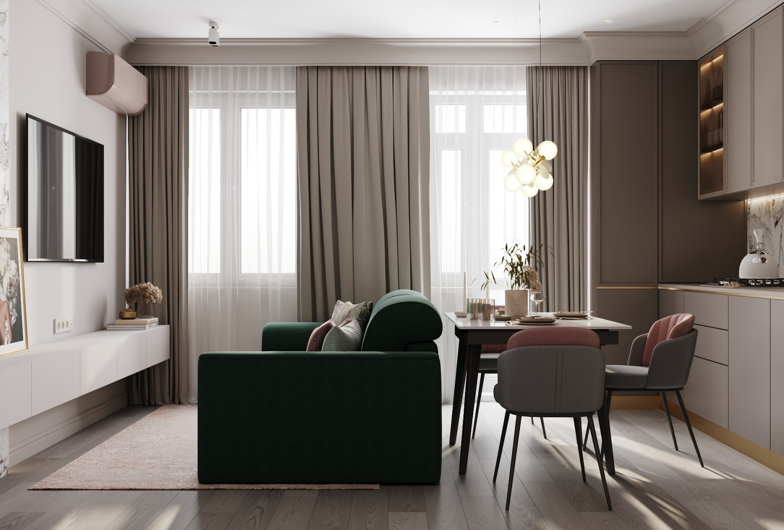 Нежный дизайн для молодой девушки