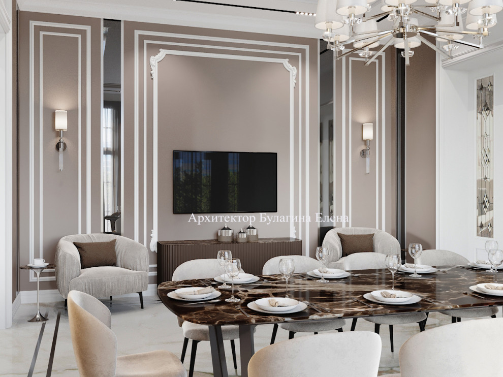 Кухня-столовая с загородном доме